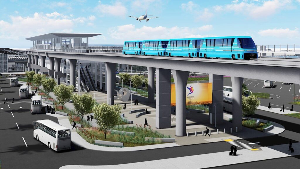 The Intermodal Transportation Facility -East Station located outside LAX Central Terminal Area.