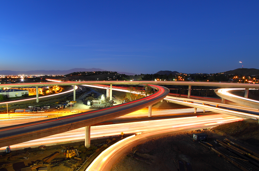 Highway during the evening.